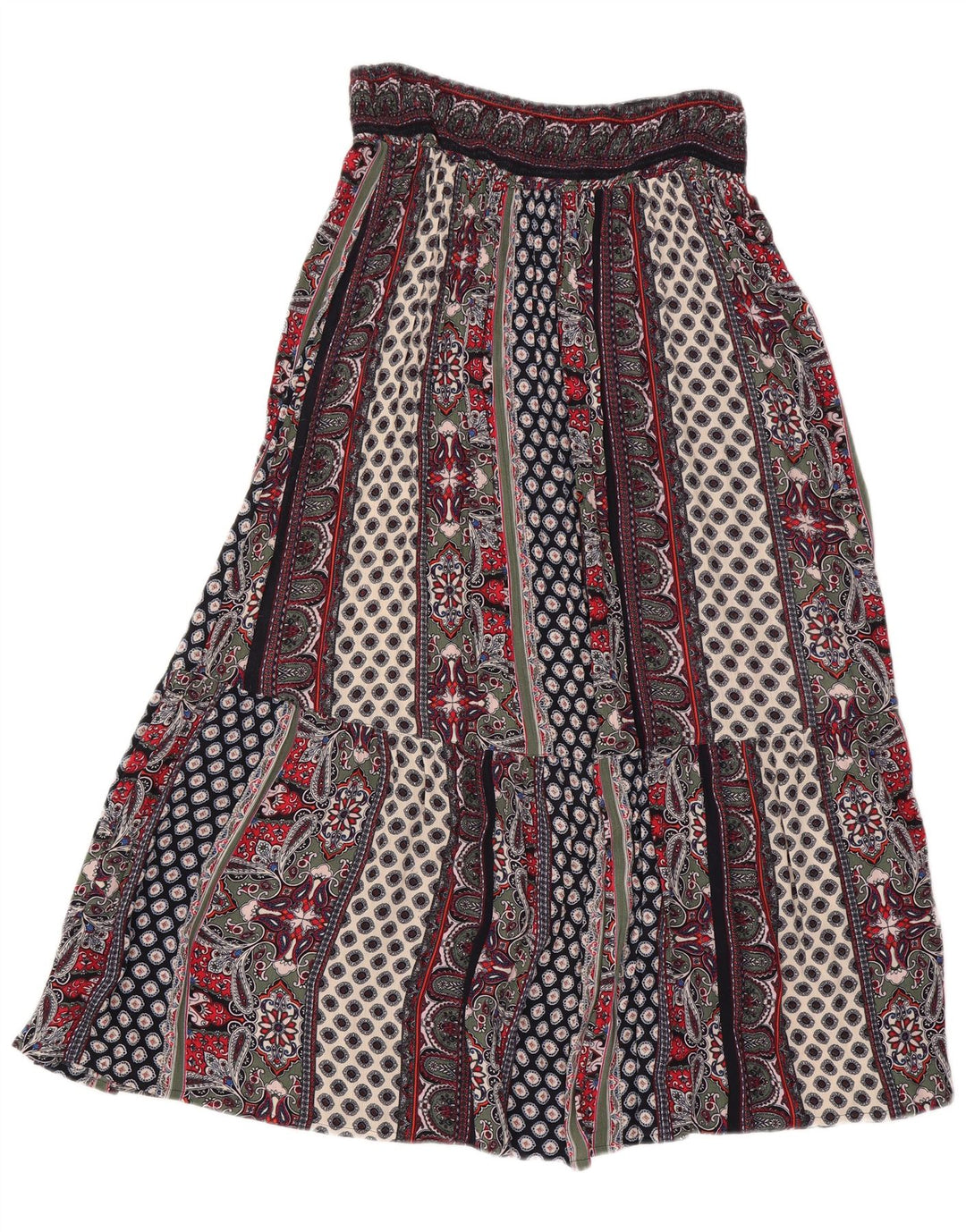 Monsoon Femme Jupe Gypsy Medium W30 Multicolore Patchwork Viscose