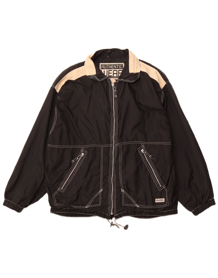 AUTHENTIC Veste utilitaire coupe ample pour homme UK 38 Noir moyen