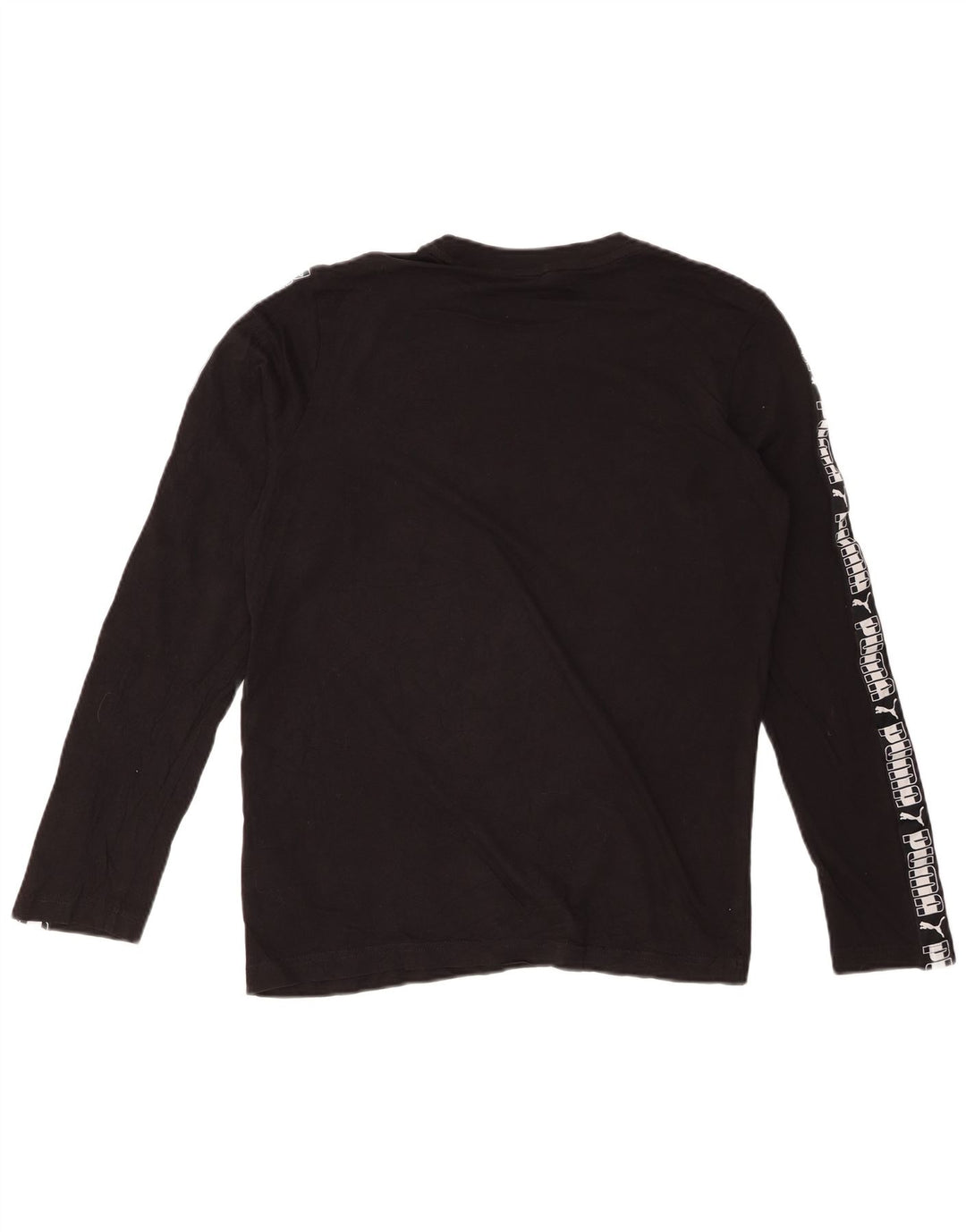 PUMA Haut graphique à manches longues pour hommes, petit coton noir