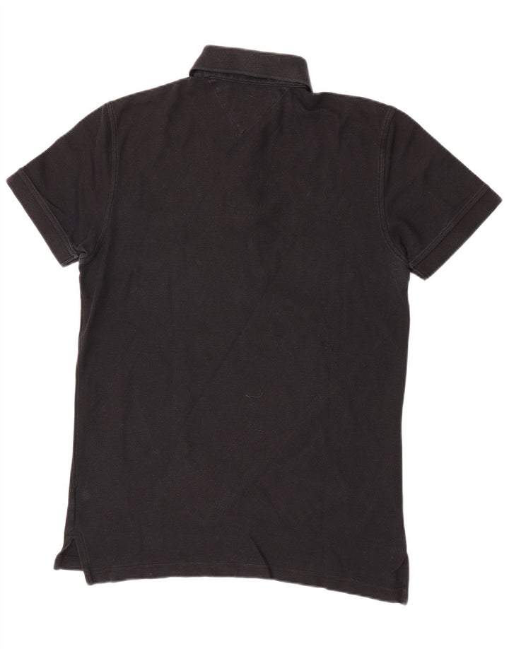 Tommy Hilfiger Polo coupe classique pour homme en coton noir petit