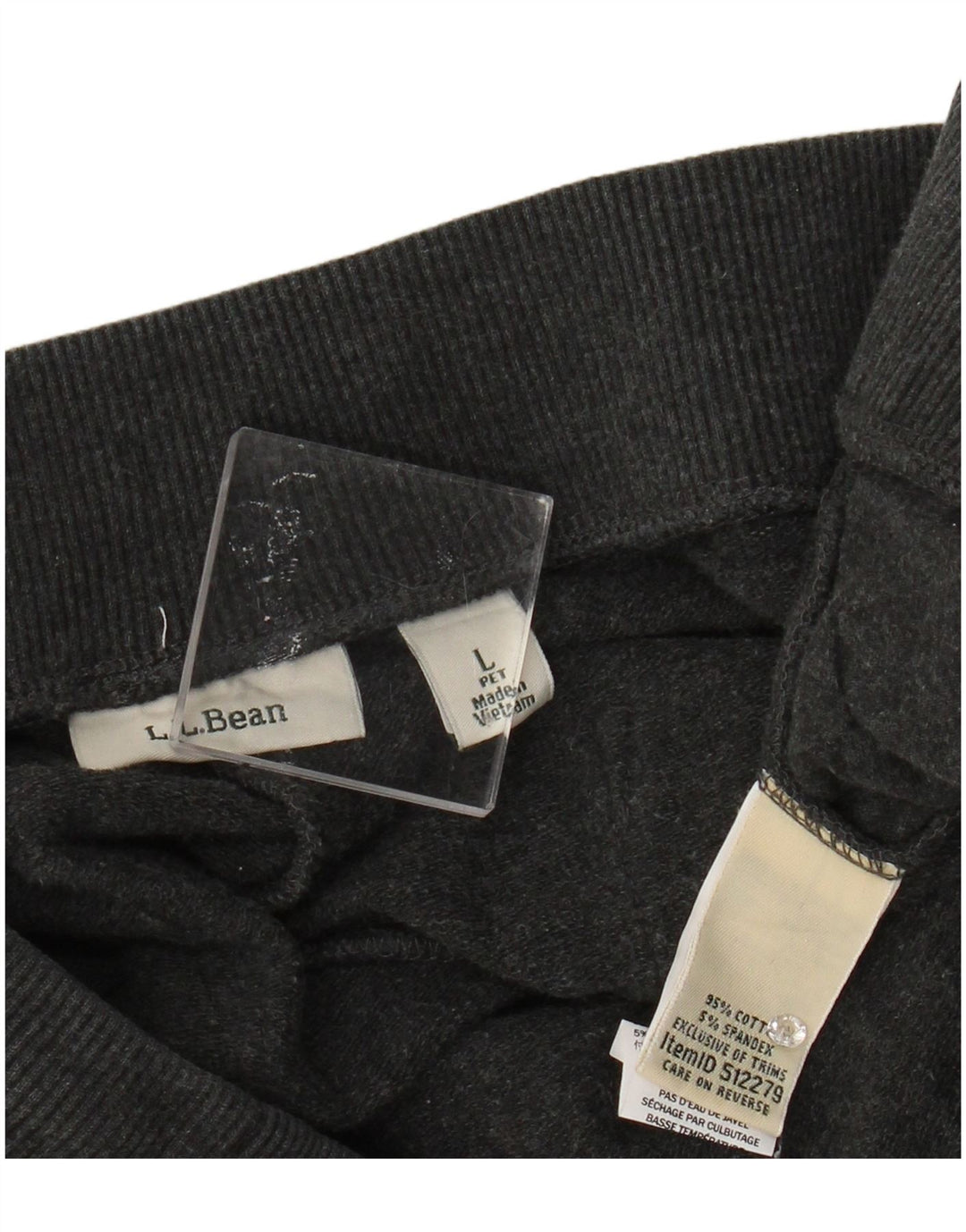 L.L.BEAN Pantalon de survêtement pour femme Joggers UK 16 Large Gris Coton