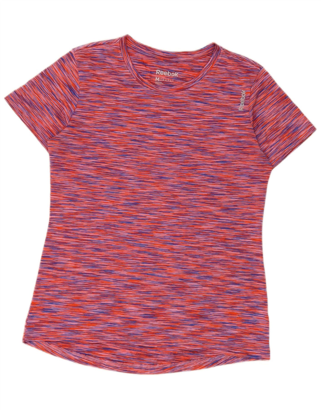 Reebok T-Shirt Femme UK 12 Medium Multicolore Moucheté Polyester