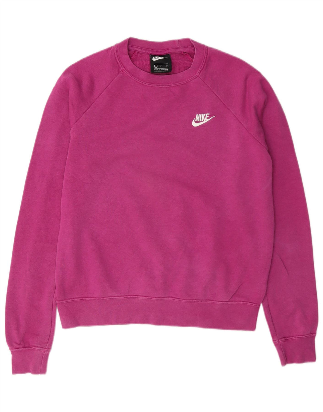 Nike Sweat-shirt surdimensionné pour femme UK 10 Petit coton rose