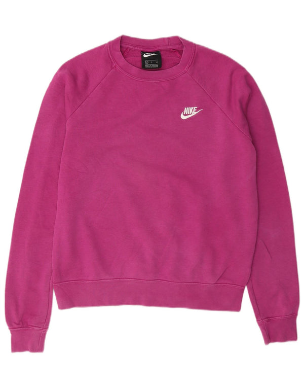 Nike Sweat-shirt surdimensionné pour femme UK 10 Petit coton rose
