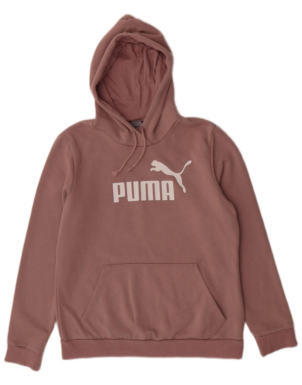 Puma Pull à capuche graphique pour femme UK 14 Rose moyen Coton
