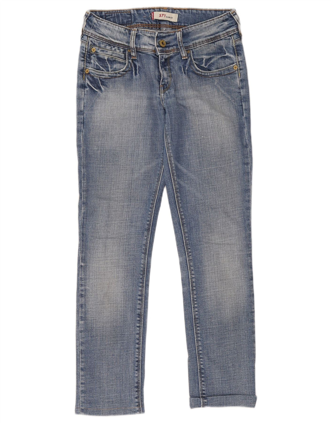 Levi's Jean Slim 571 Femme W27 L34 Bleu Coton