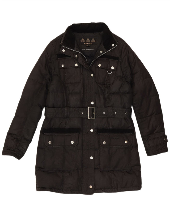Barbour Manteau rembourré pour femme UK 12 Coton noir moyen