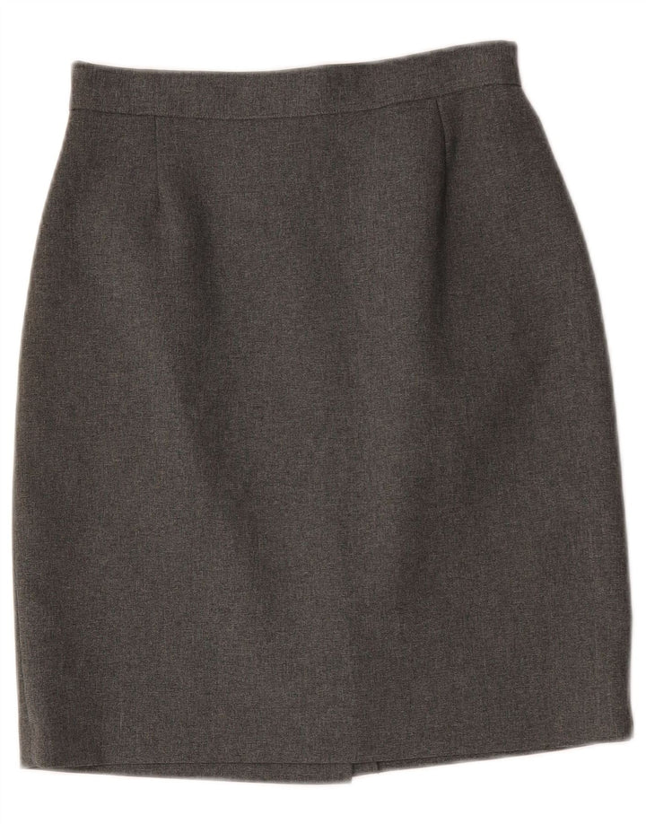 jupe crayon taille haute femme vintage IT 44 Medium W26 Polyester gris