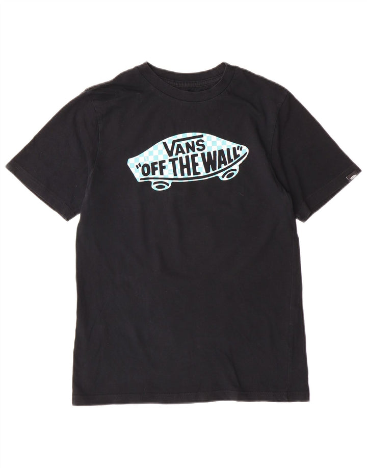 Vans T-Shirt Graphique Garçon 10-11 ans Coton Noir Moyen