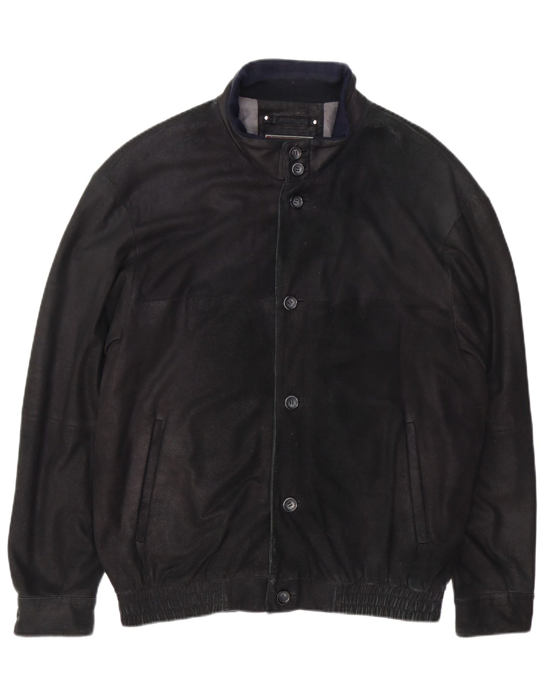 ITALLO Blouson Bomber En Daim Homme IT 52 XL Cuir Noir