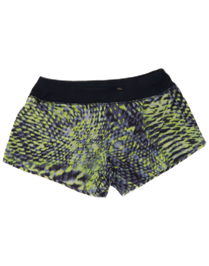 NIKE Short de sport Dri Fit à motif abstrait pour femme UK 14 Bleu marine moyen