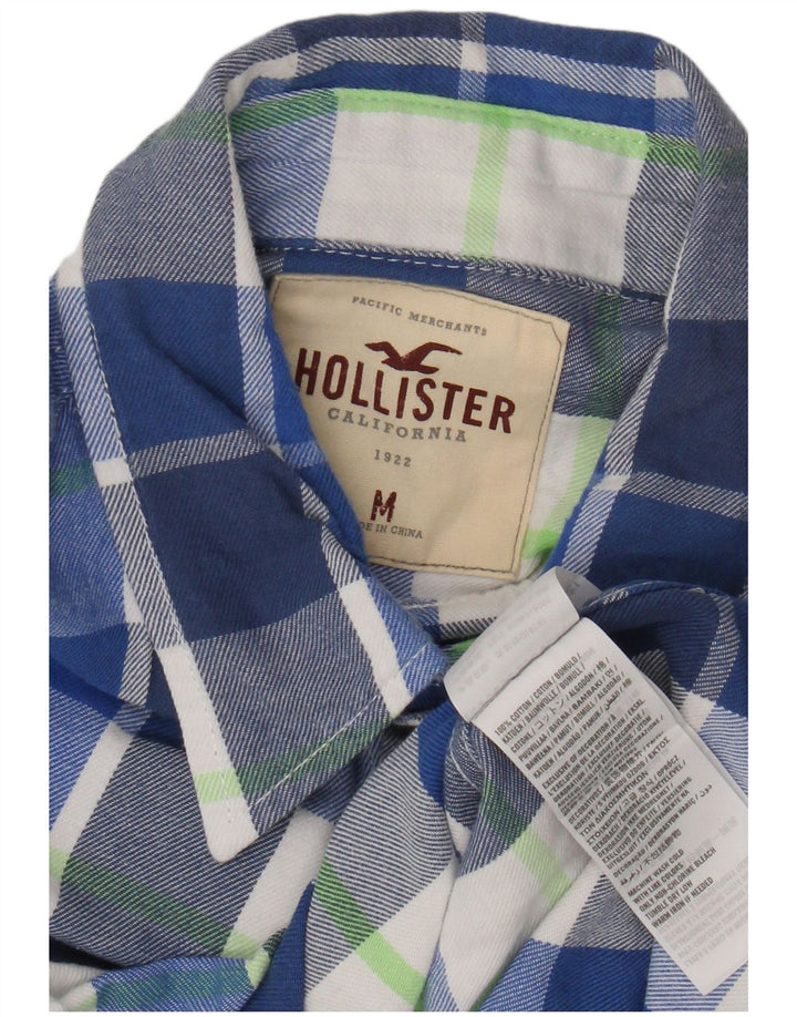 Hollister Chemise En Flanelle Homme Bleu Moyen Carreaux Coton