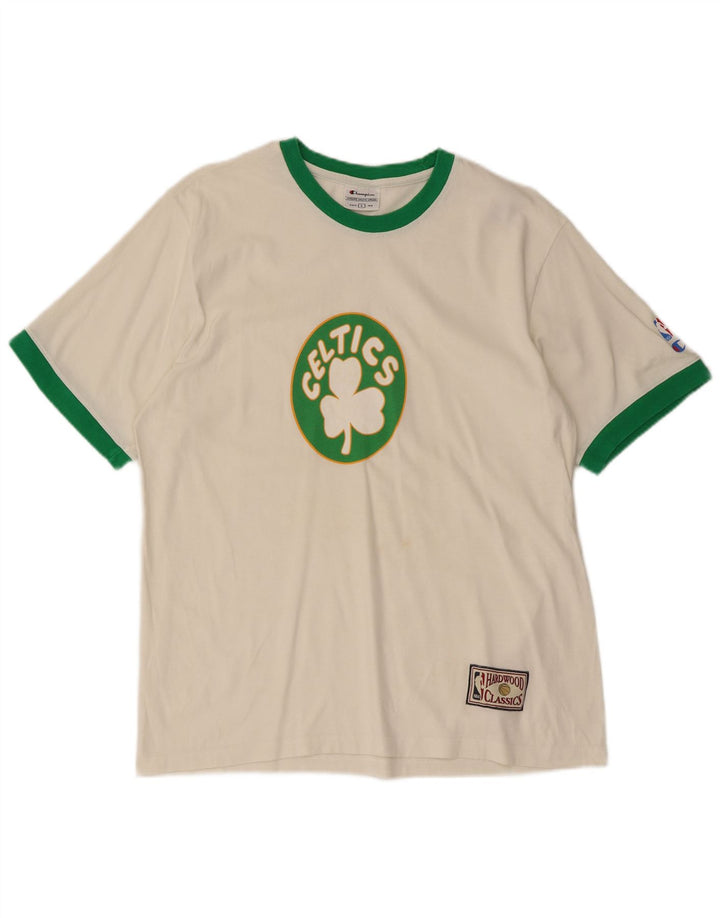 Champion Celtics Graphic T-Shirt Haut Large Blanc