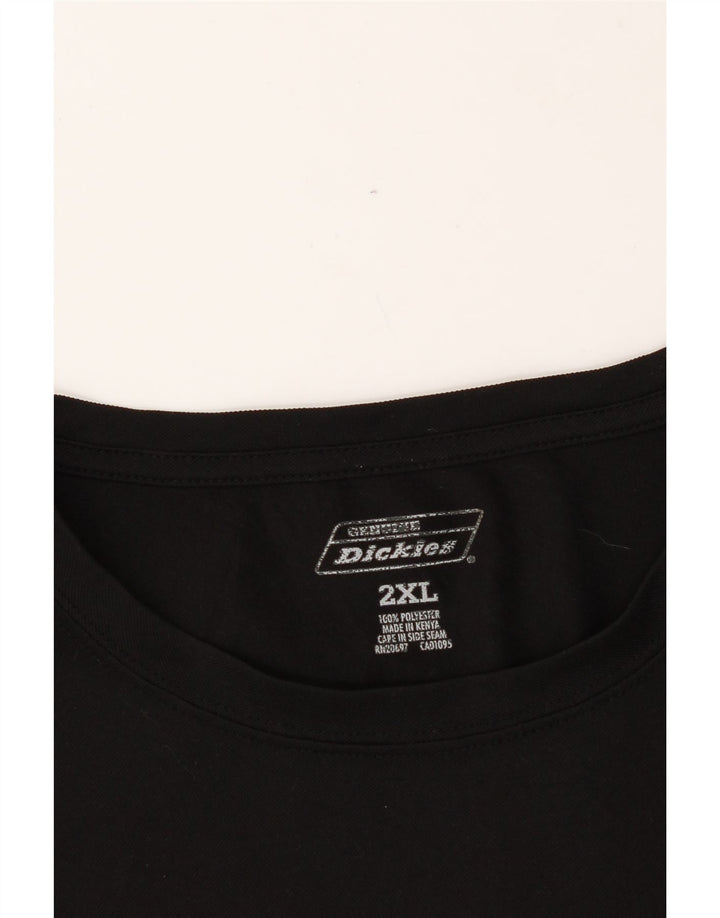 DICKIES Mens Top Long Sleeve 2XL Black Polyester Vintage Dickies and Second-Hand Dickies from Messina Hembry 