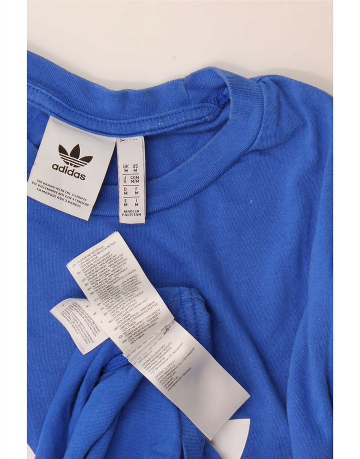 Adidas T-Shirt Graphique Homme Bleu Moyen Coton