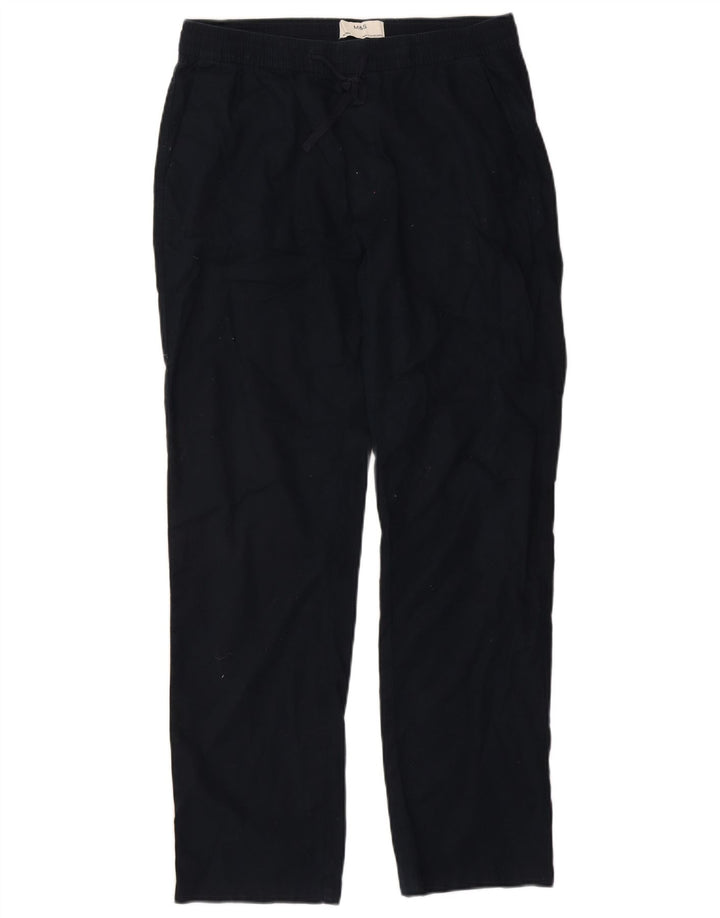 Marks & Spencer Pantalon Chino Droit Femme Moyen W30 L30 Bleu Marine