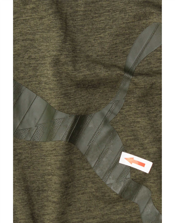 Puma T-Shirt Graphique Homme Petit Kaki Polyester