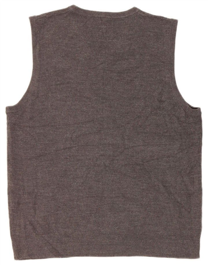 John Lewis Débardeur Gilet Homme XL Gris Acrylique