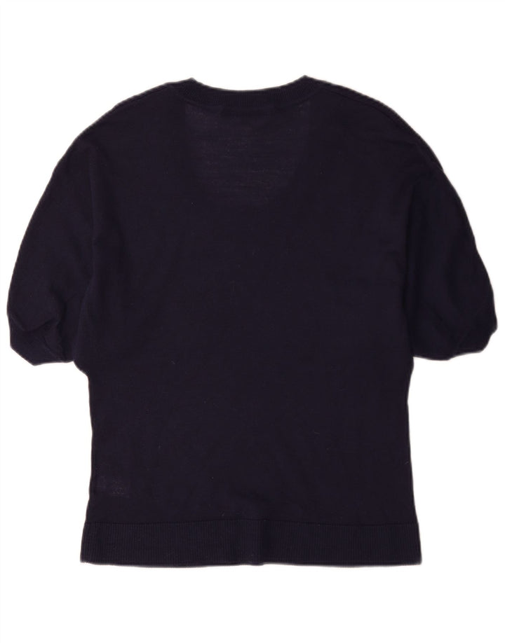 Marks & Spencer Pull col bateau pour femme UK 12 Bleu marine moyen