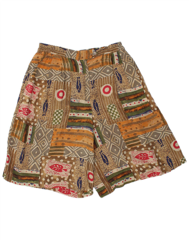 VINTAGE Short décontracté taille haute pour femme IT 46 Large W28 multicolore