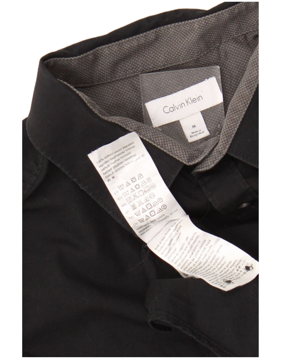 Calvin Klein Chemise Homme Coton Noir Moyen