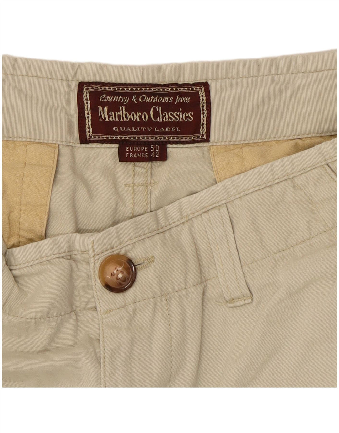 Marlboro Classics Short cargo pour homme EU 50 Large W34 Beige