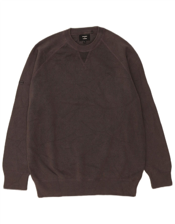 Superdry Sweat-Shirt Homme Gris Large Coton