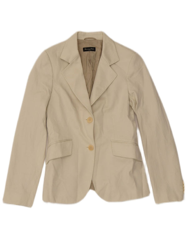 Massimo Dutti Veste Blazer 2 Boutons Homme EU 38 Petit Coton Blanc Cassé