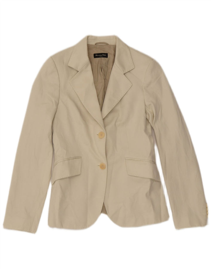 Massimo Dutti Veste Blazer 2 Boutons Homme EU 38 Petit Coton Blanc Cassé