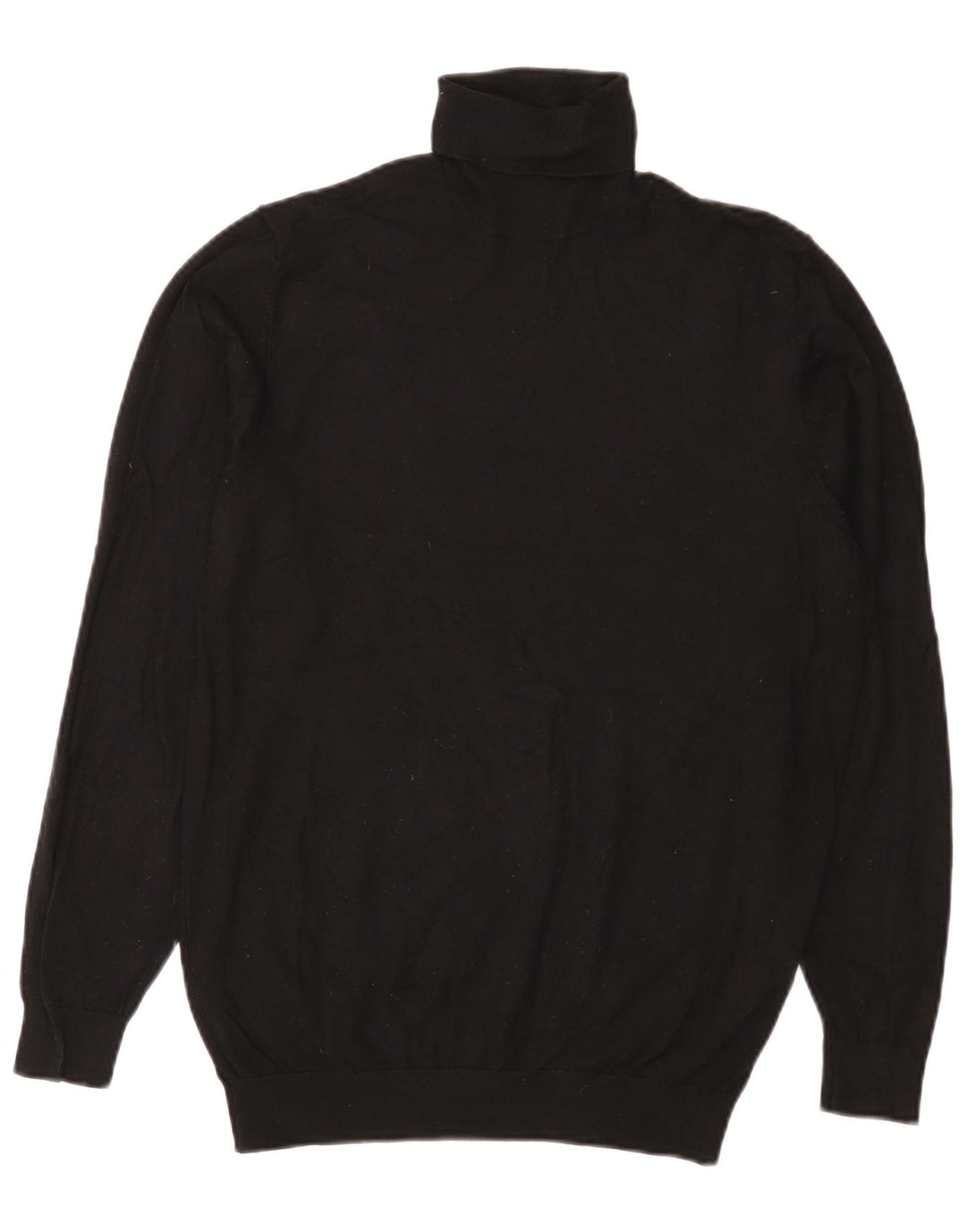 Zara Pull Col Roulé Homme Noir Moyen Viscose