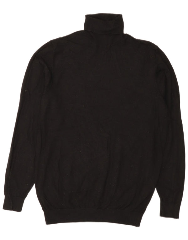 Zara Pull Col Roulé Homme Noir Moyen Viscose