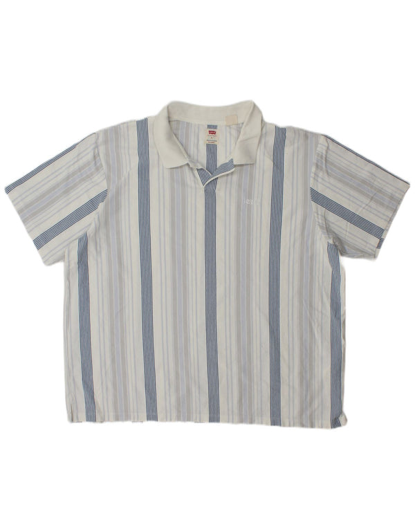 Levi's Polo Relaxed Homme XL Bleu Rayé Coton