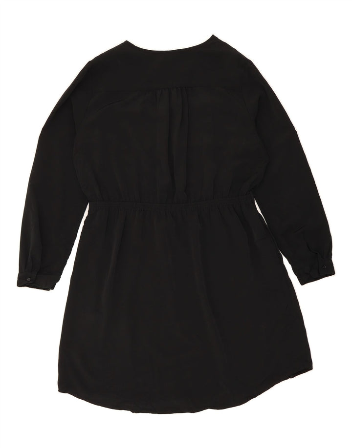 MOSSIMO Womens Long Sleeve A-Line Dress UK 16 Large Black Polyester Vintage Mossimo and Second-Hand Mossimo from Messina Hembry 