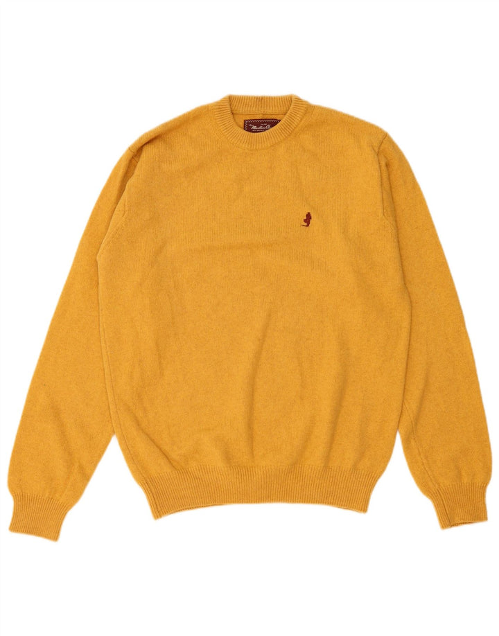 MARLBORO CLASSICS Pull Col Rond Homme Laine Jaune Moyen