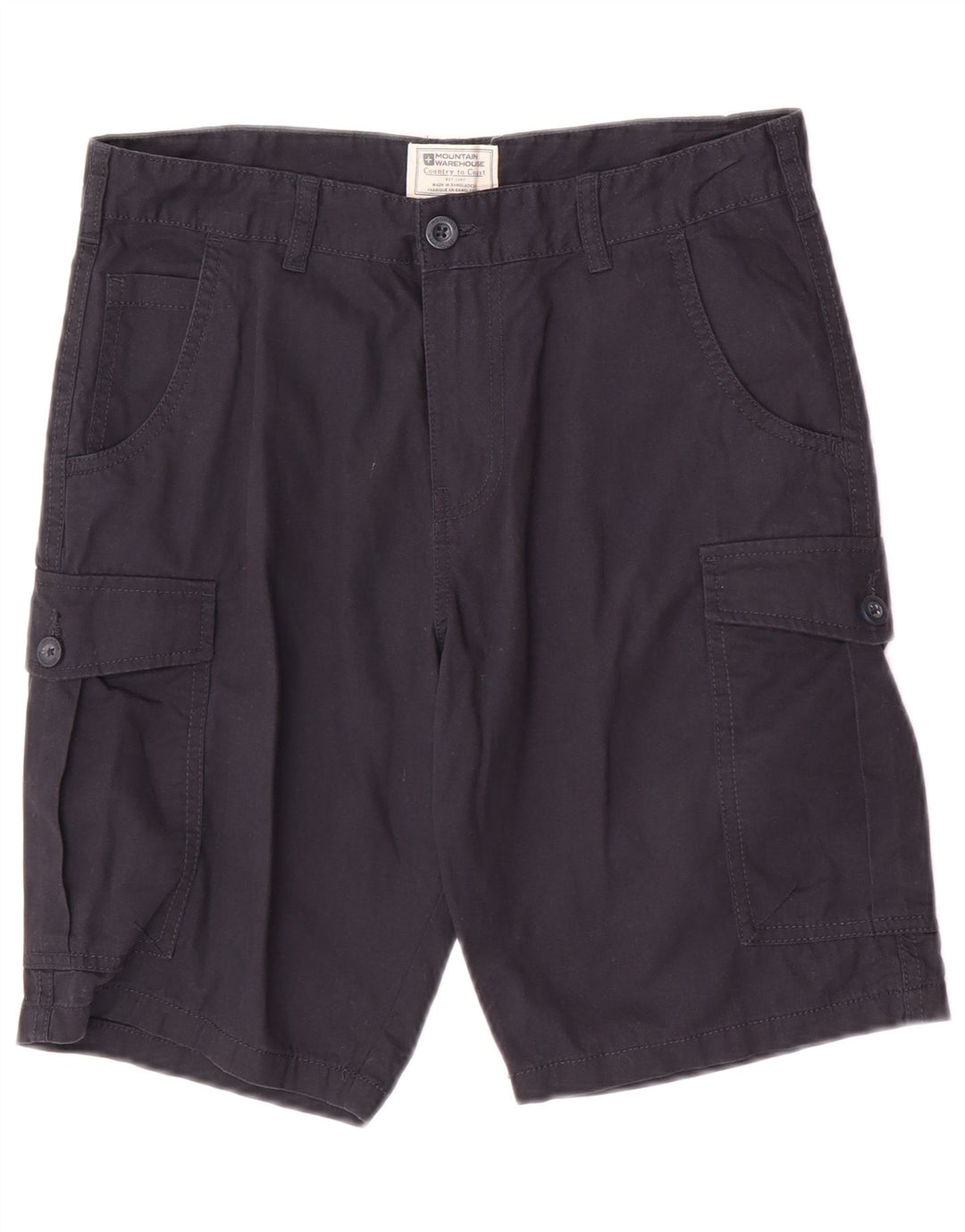 Mountain Warehouse Short cargo régulier pour homme W30 en coton bleu marine moyen
