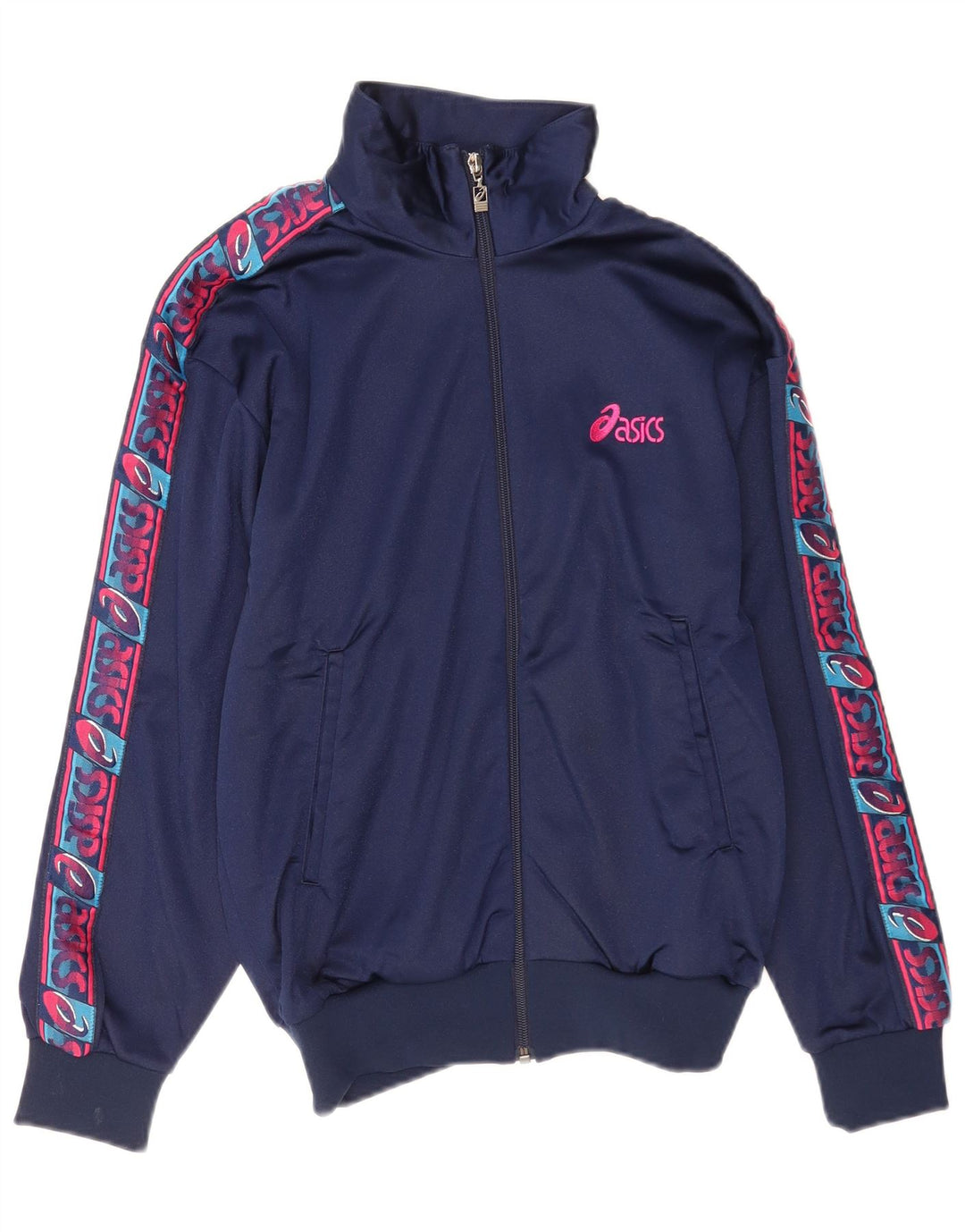 Asics Veste de Survêtement Graphique Femme IT 42 Bleu Marine Moyen Polyamide