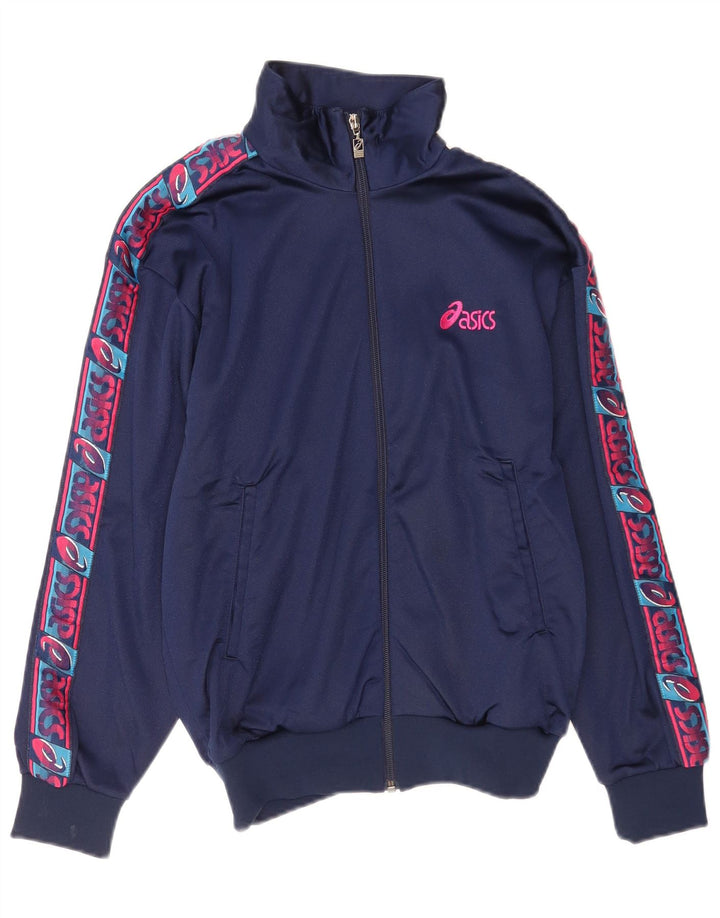 Asics Veste de Survêtement Graphique Femme IT 42 Bleu Marine Moyen Polyamide