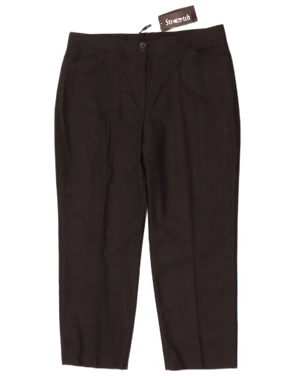 Schmeinck Pantalon décontracté fuselé extensible pour femme UK 20 2XL W36 L26 Noir
