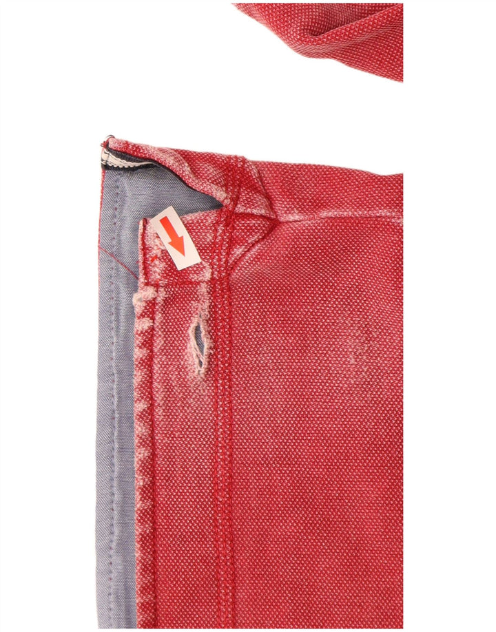 Crew Clothing Sweat-shirt à col zippé pour homme en coton rouge 2XL