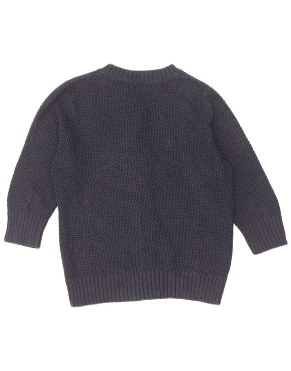 L.L.Bean Cardigan à manches 3/4 pour femme en coton bleu marine moyen UK 14