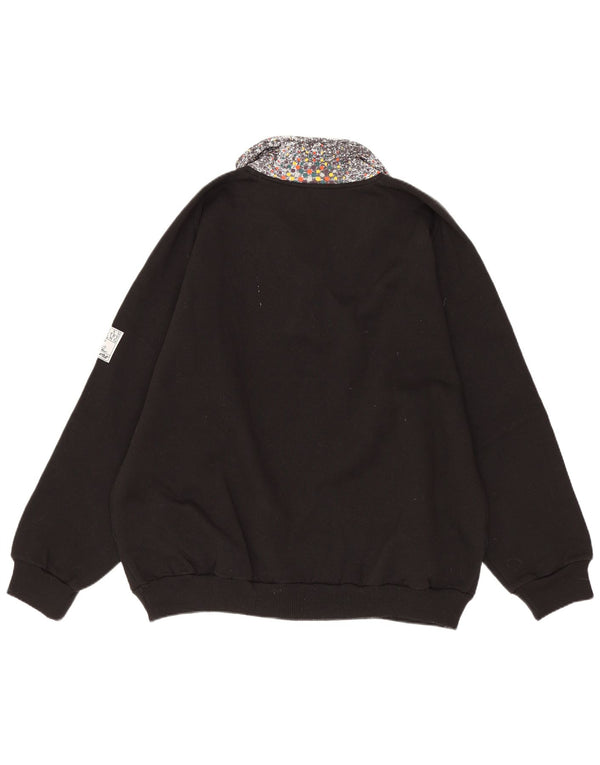 Sportful Sweat-shirt à col boutonné pour femme IT 46 Large Noir à pois