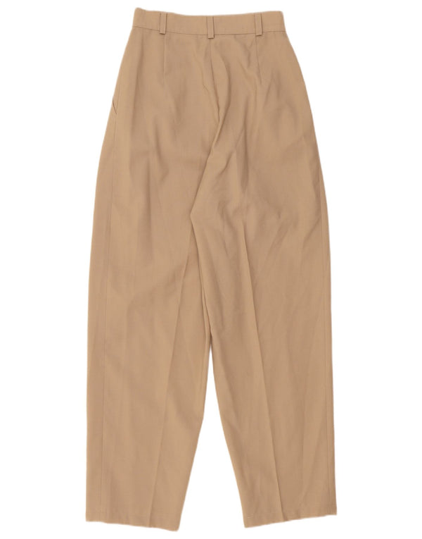 Pantalon décontracté taille haute pour femme vintage IT 36 XS W25 L29 Beige
