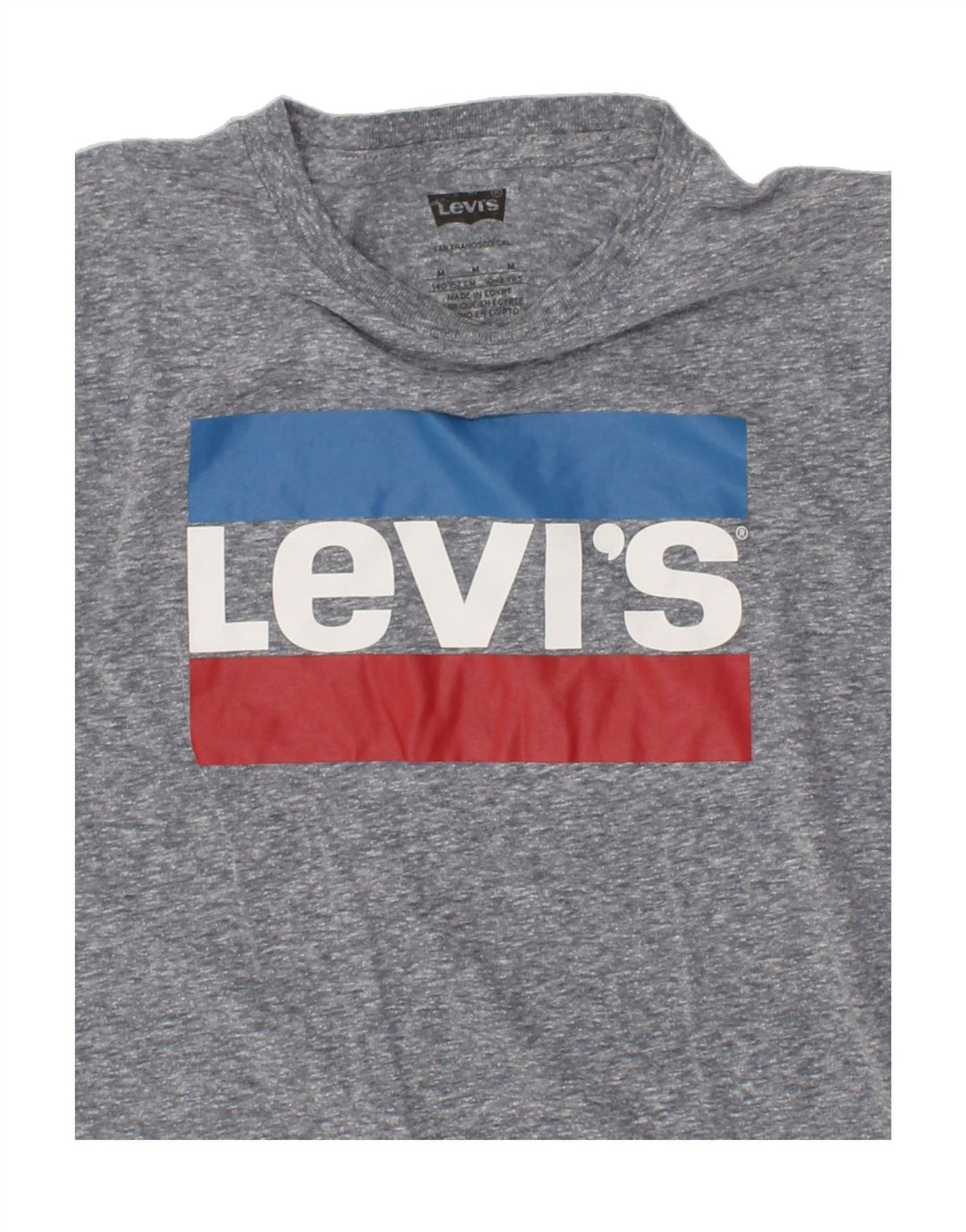 LEVI'S Boys Graphic T-Shirt Top 10-11 Years Medium  Blue Flecked Vintage Levi's and Second-Hand Levi's from Messina Hembry 