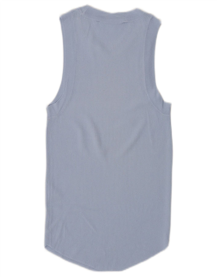 Zara Femme Débardeur UK 12 Bleu Moyen Viscose