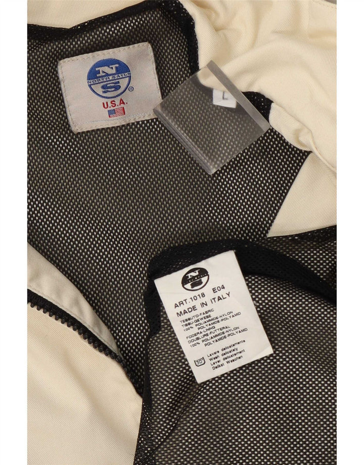 North Sails Veste de pluie pour homme UK 40 Large Off White Polyamide