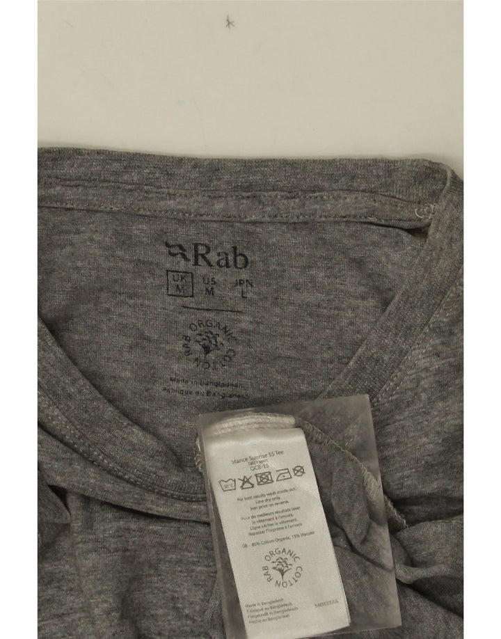 Rab T-Shirt Graphique Homme Gris Moyen Moucheté Coton