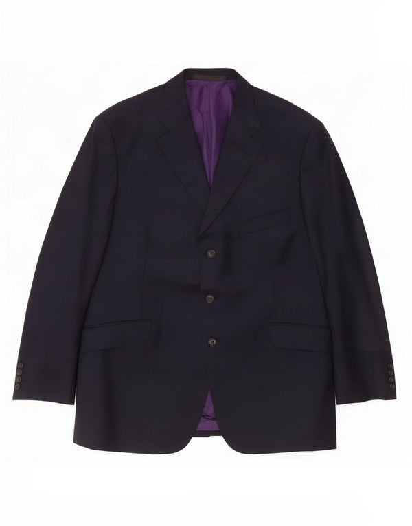 Marks & Spencer Veste blazer à 3 boutons pour homme UK 44 XL Bleu marine en laine