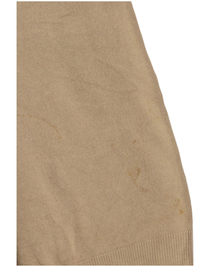 Marks & Spencer Pull autographe à col en V pour homme Petit en acrylique beige
