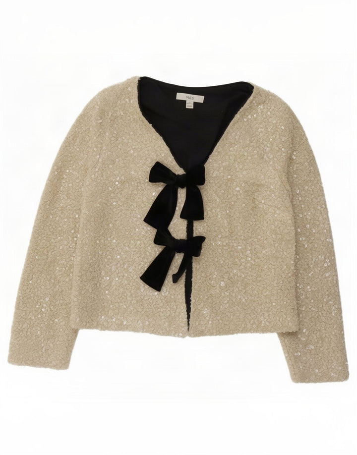 Marks & Spencer Veste blazer surdimensionnée pour femme UK 10 Small Blanc cassé