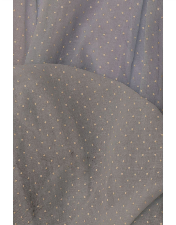 JOHN BENTLEY Robe longue à volants sur le devant pour femme UK 12 Bleu moyen à pois